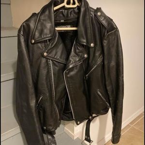 leather riding jacket made in USA size medium